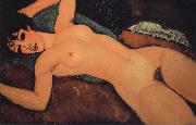 Amedeo Modigliani Sleeping nude with arms open France oil painting artist